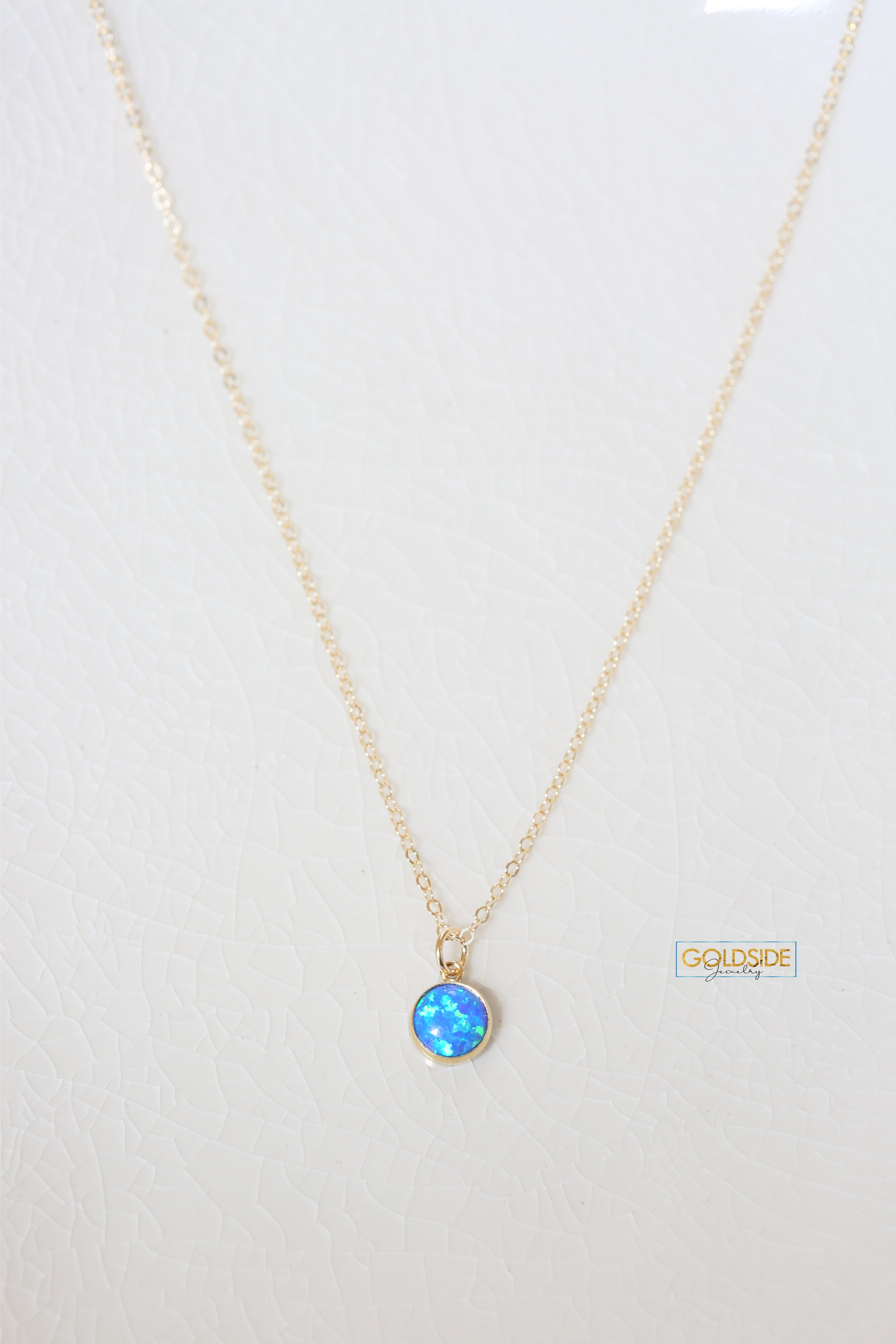 Blue Opal Necklace - Goldside Jewelry
