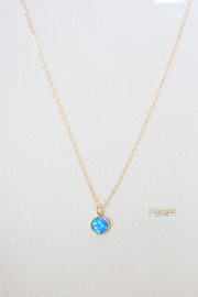 Blue Opal Necklace - Goldside Jewelry