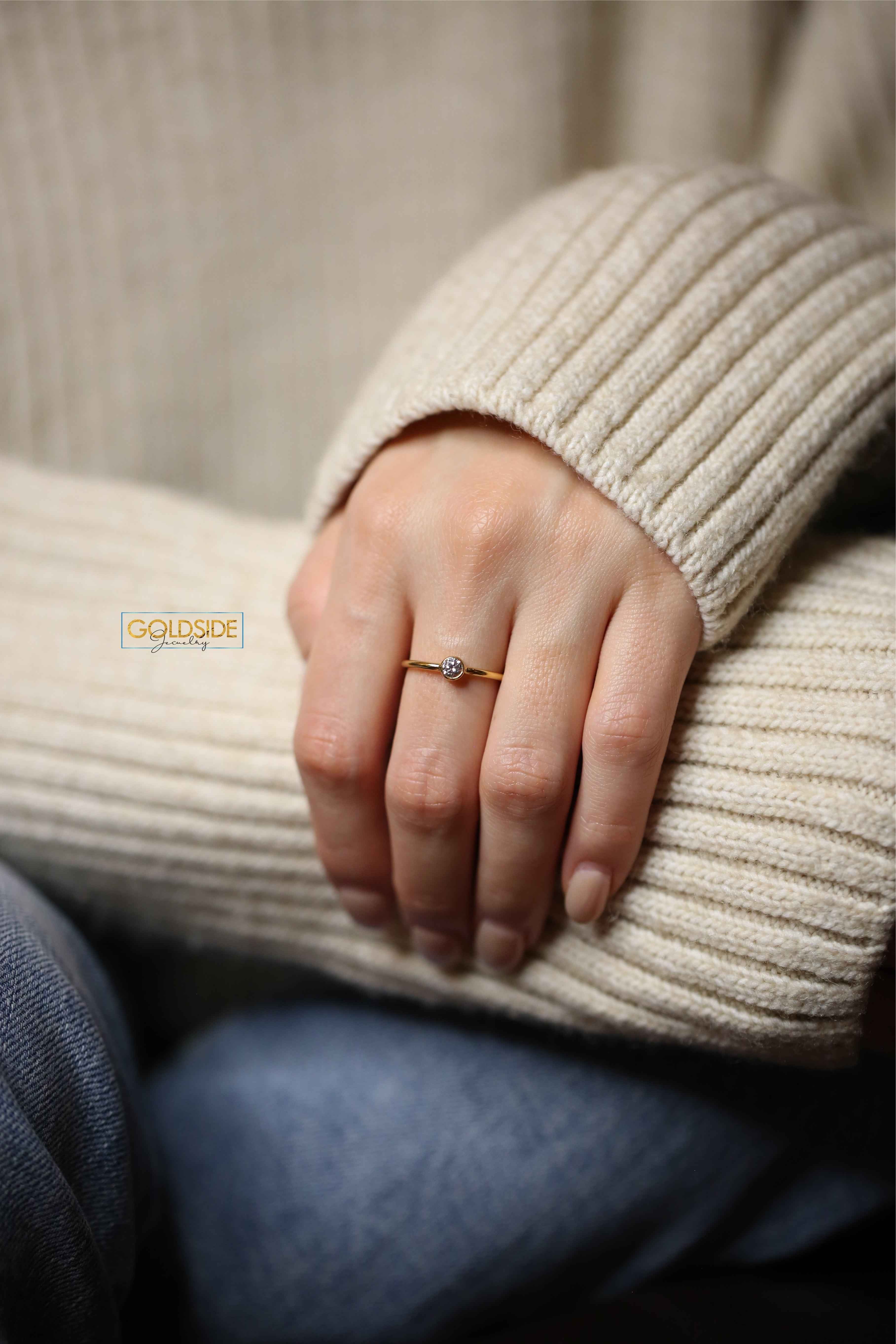 White Stone Ring