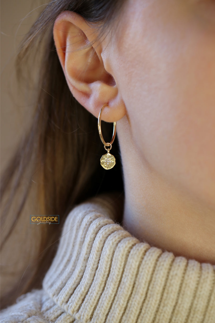 North Star Earrings - Goldside Jewelry