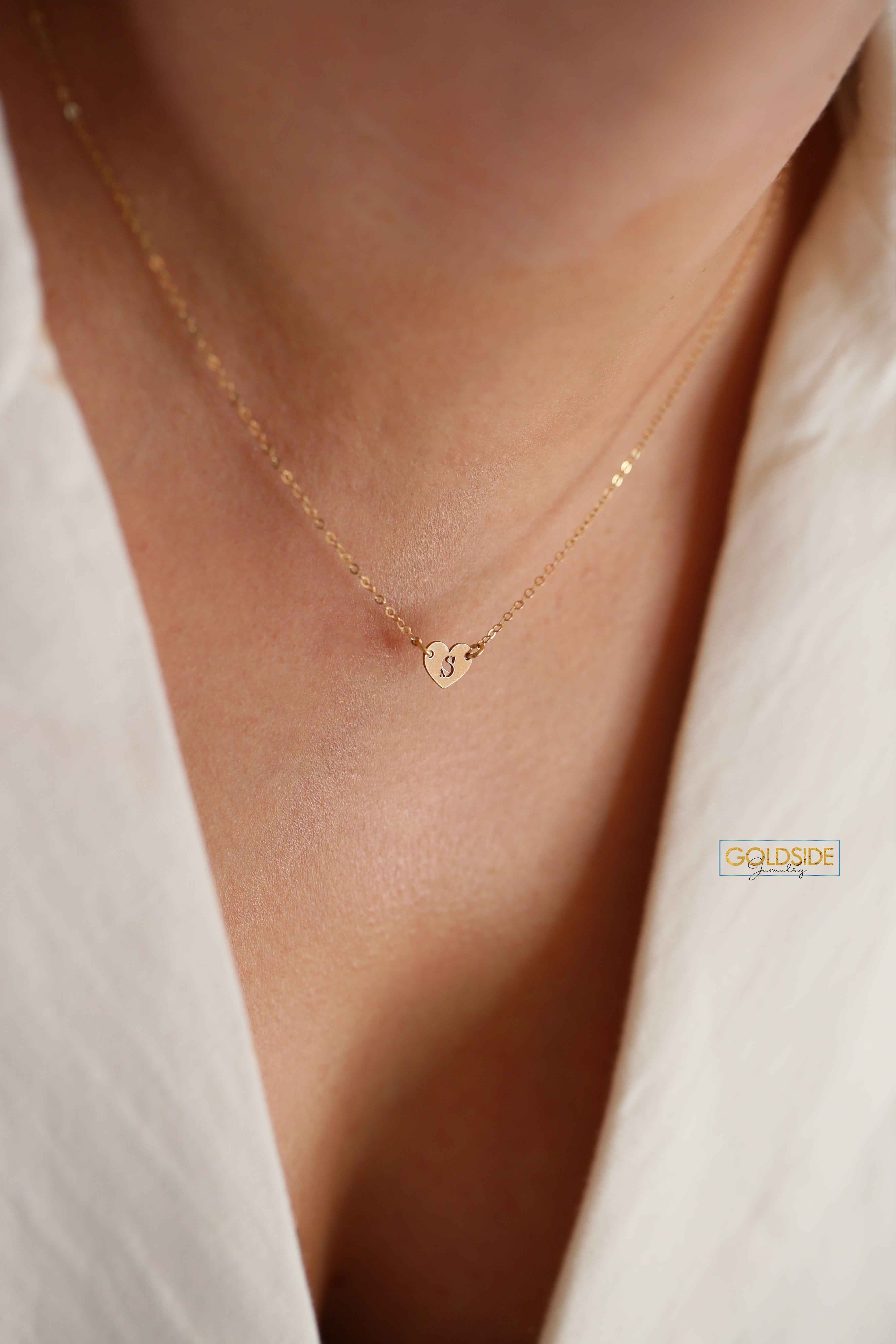 Heart Initial Necklace