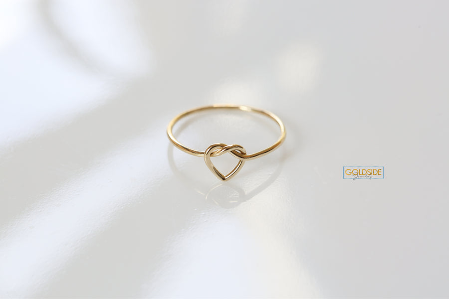 Heart Knot Ring - Goldside Jewelry