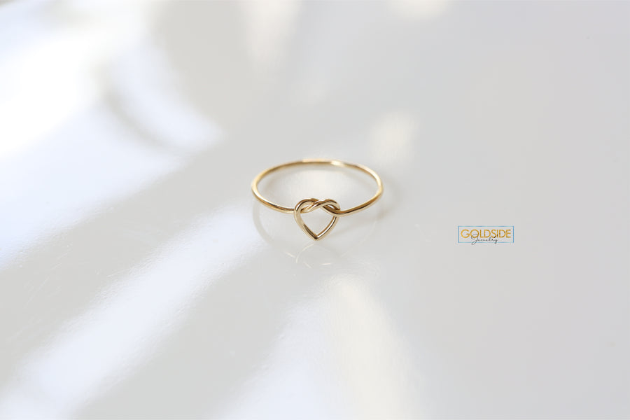 Heart Knot Ring - Goldside Jewelry