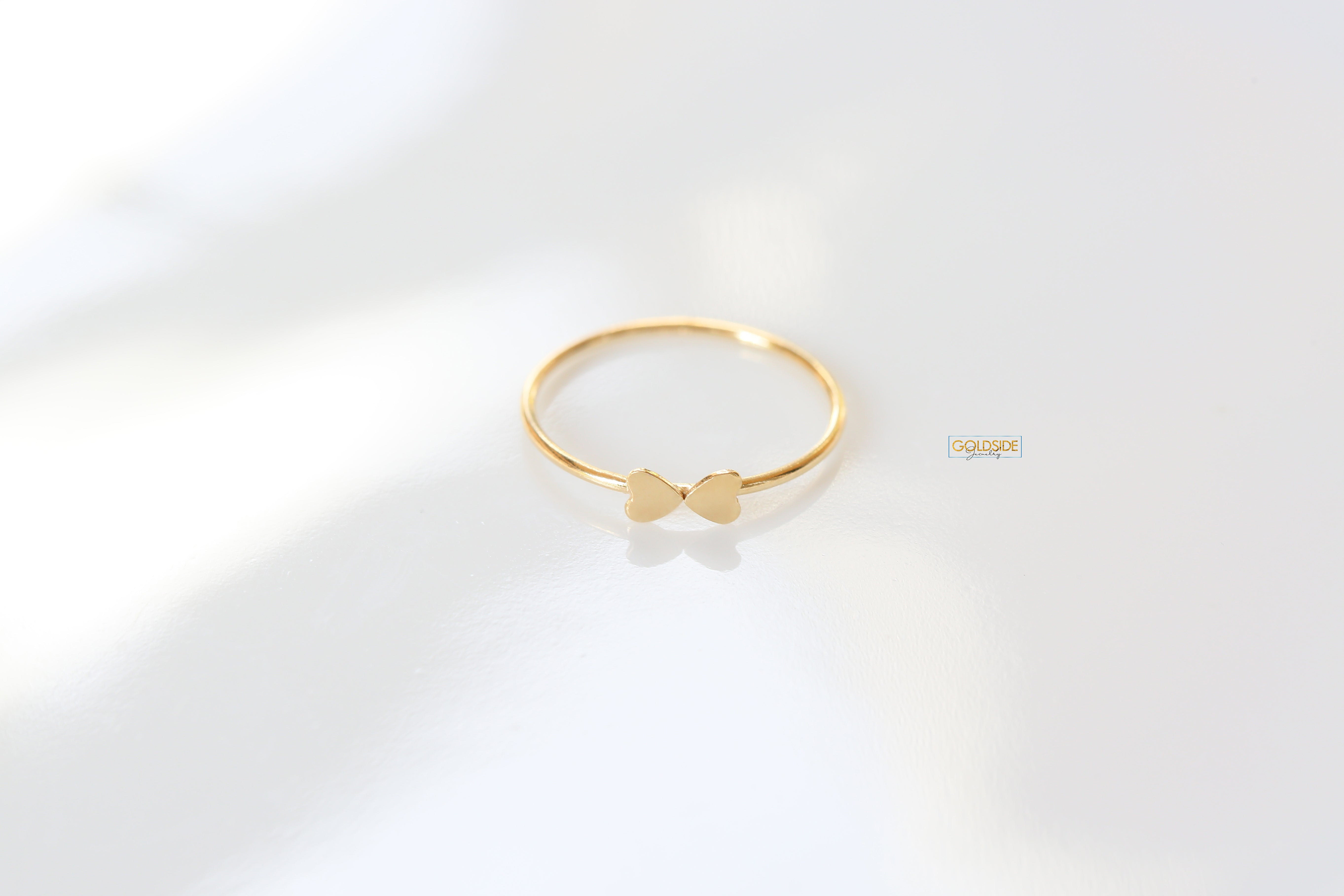 Double Heart Ring - Goldside Jewelry