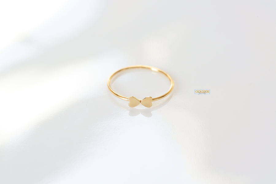 Double Heart Ring - Goldside Jewelry