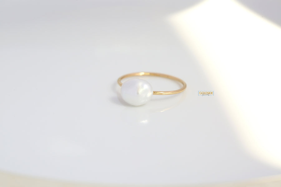 Natural Pearl Ring - Goldside Jewelry