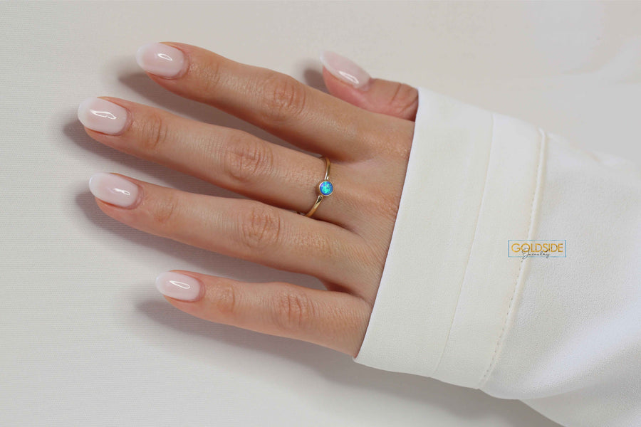 Blue Opal Ring