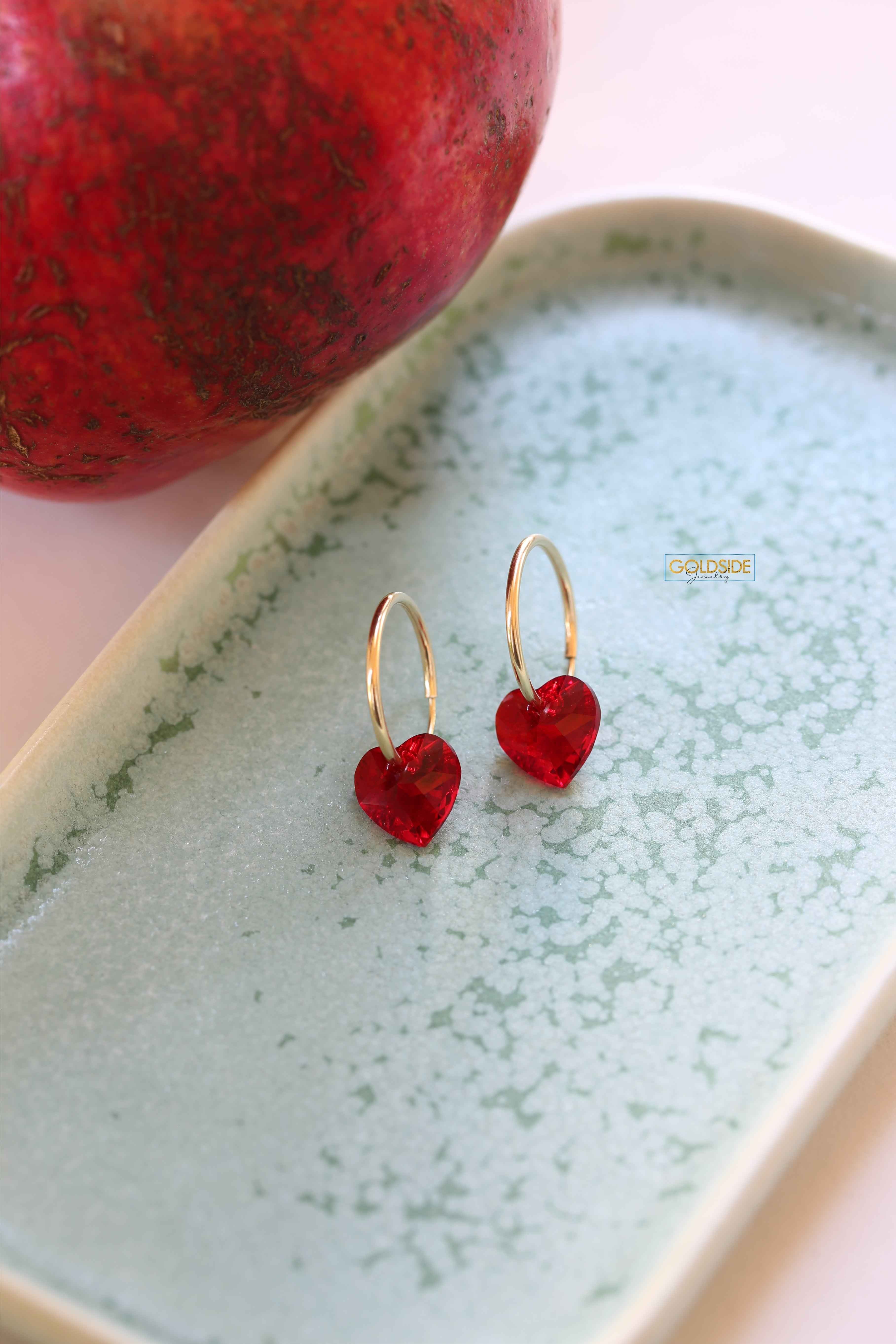 Heart Swarovski Earrings