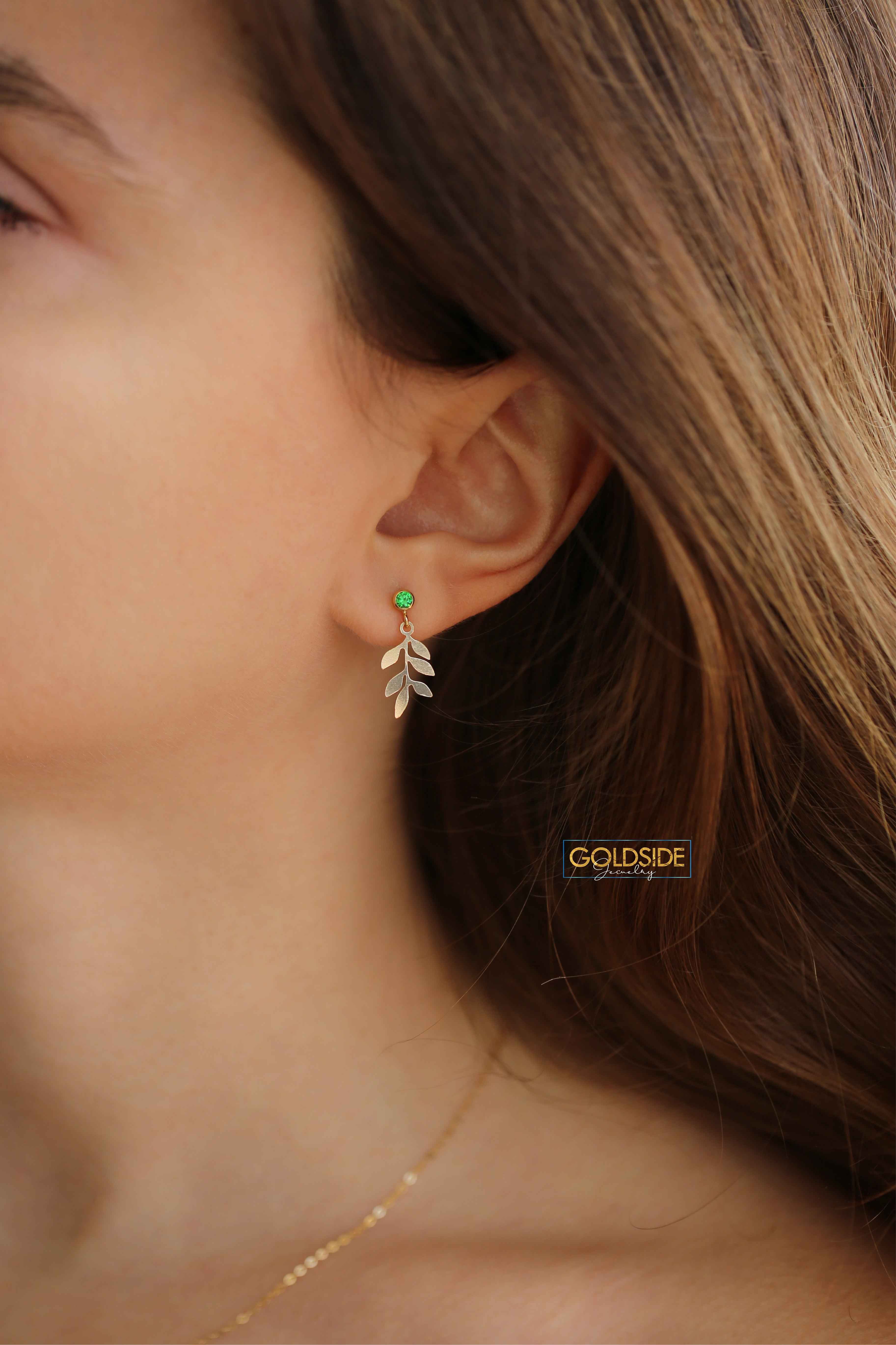 Olive Leaf Earrings