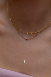 Double Chain Pearl Necklace