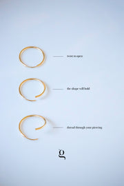 Leaf Charm Hoops