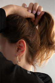 Triangular Hoop Earrings