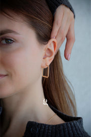 Flat Square Earrings