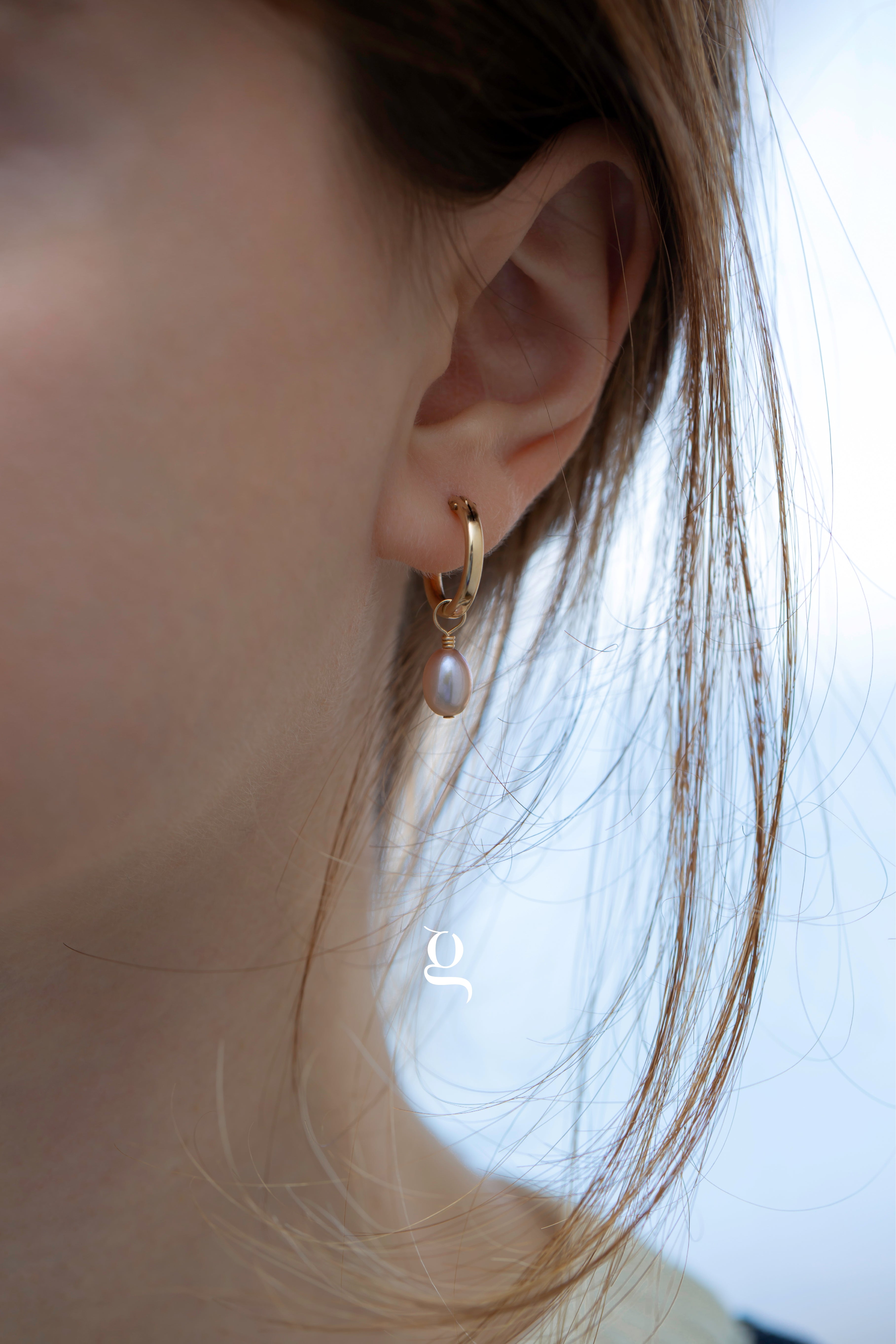 Aurielle Pearl Hoops