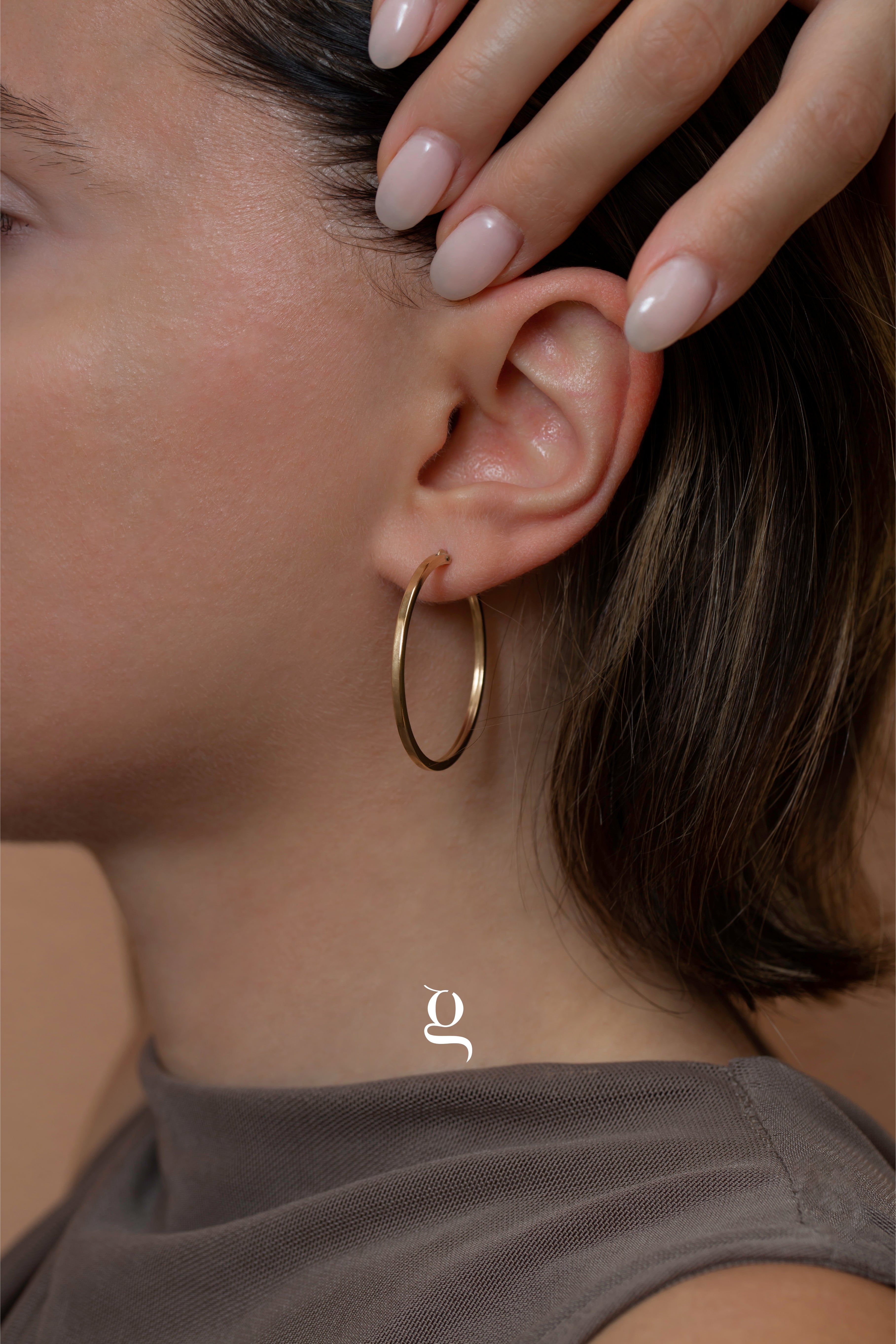 Square Tube Hoops - Goldside Jewelry