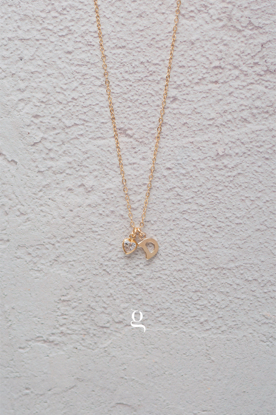 Heart & Initial Necklace