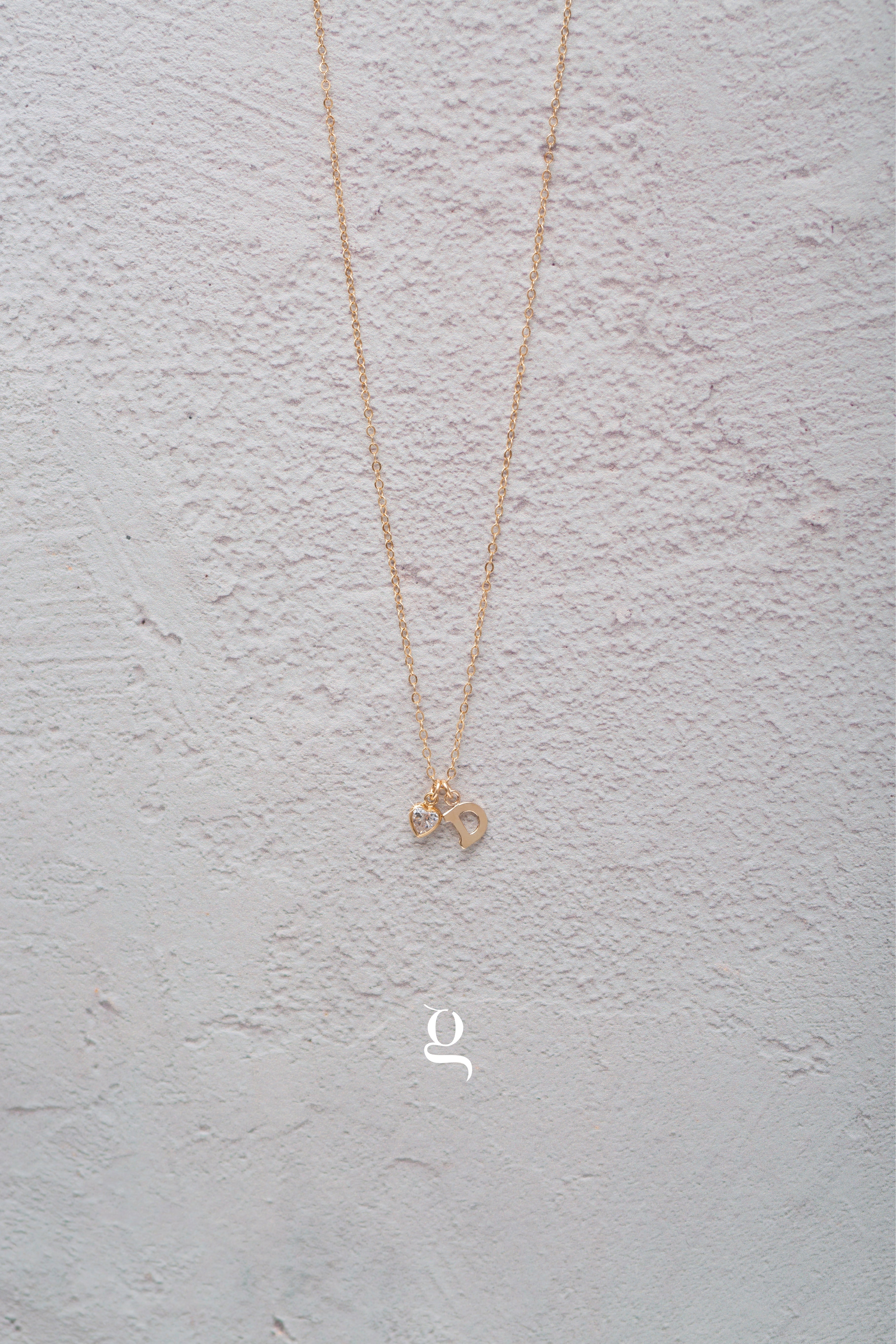 Heart & Initial Necklace
