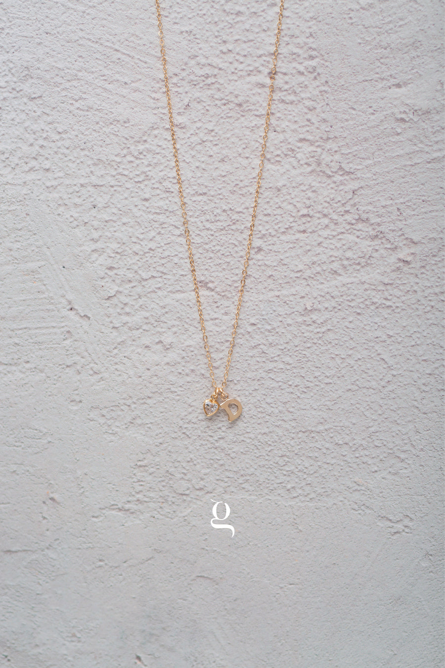 Heart & Initial Necklace