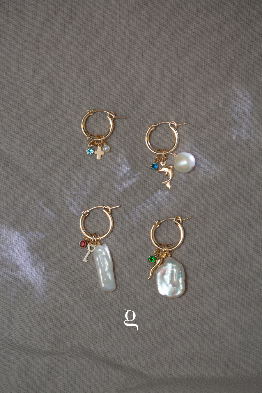Dangle Charm Hoops