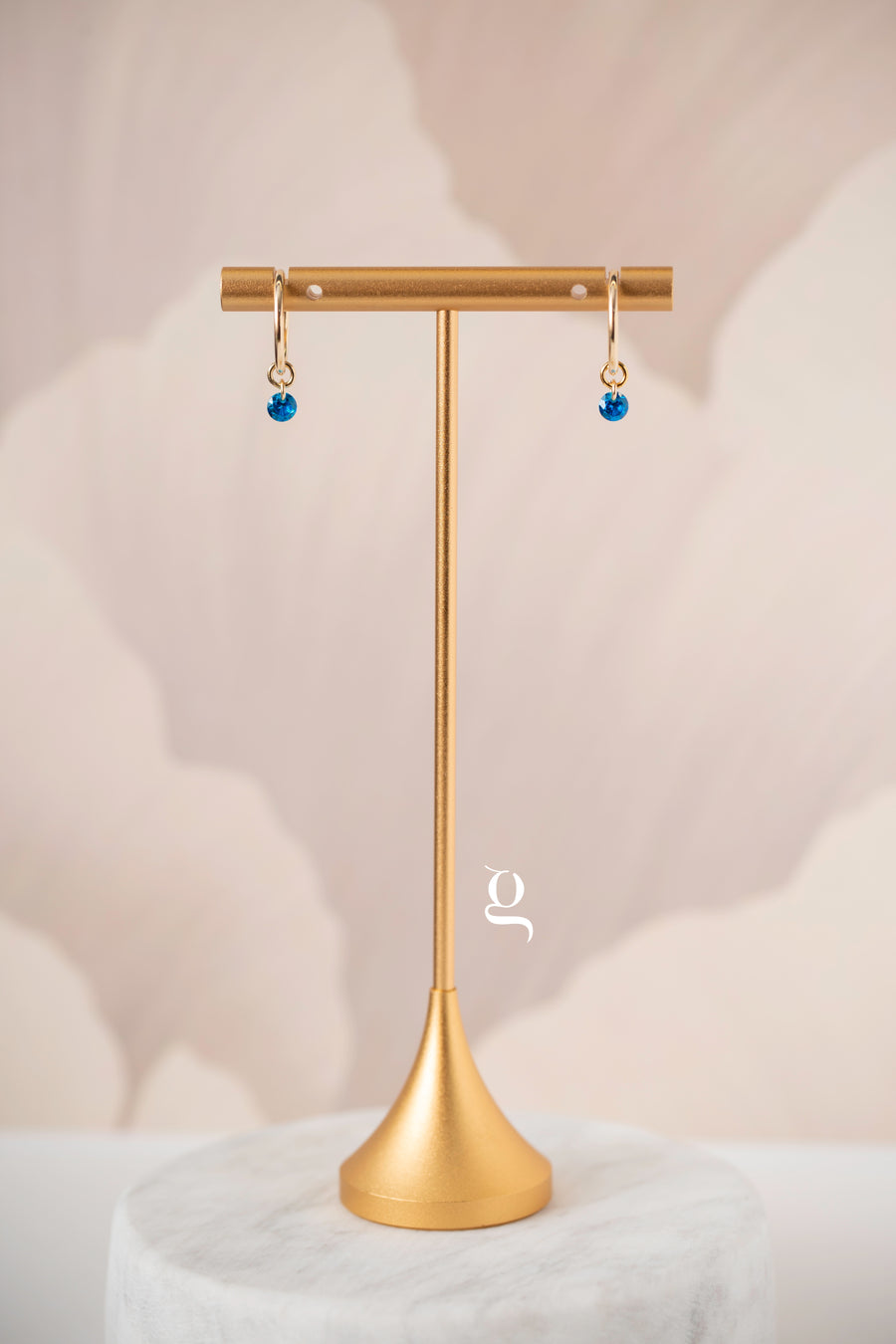 Hoop earrings with CZ stone
