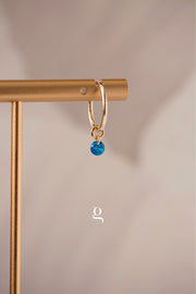Hoop earrings with CZ stone