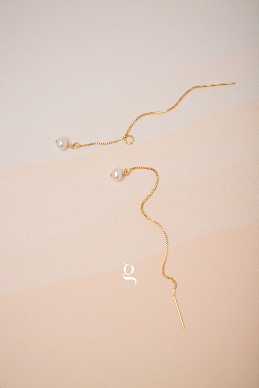 Sia Threader Pearl Earrings