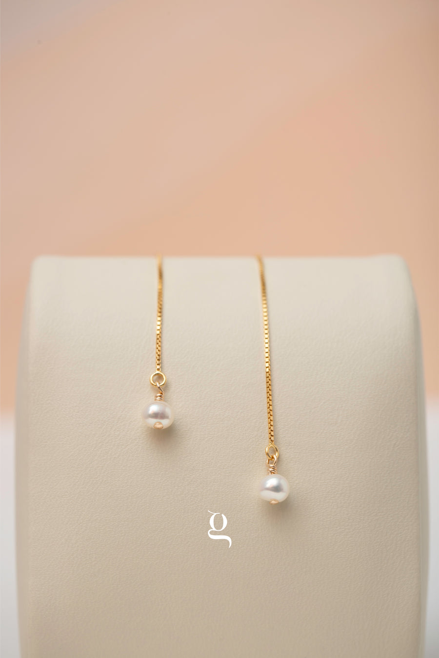 Sia Threader Pearl Earrings