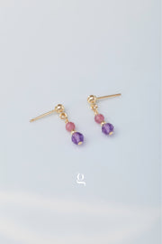 Purple Drop Earrings