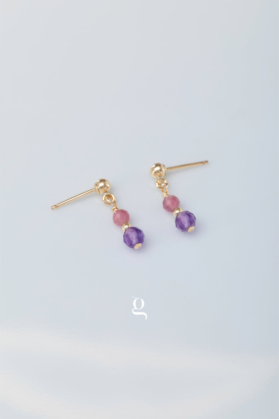 Purple Drop Earrings