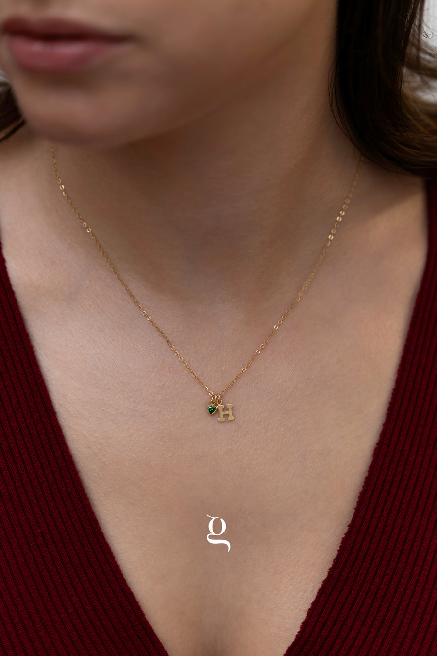 Heart & Initial Necklace