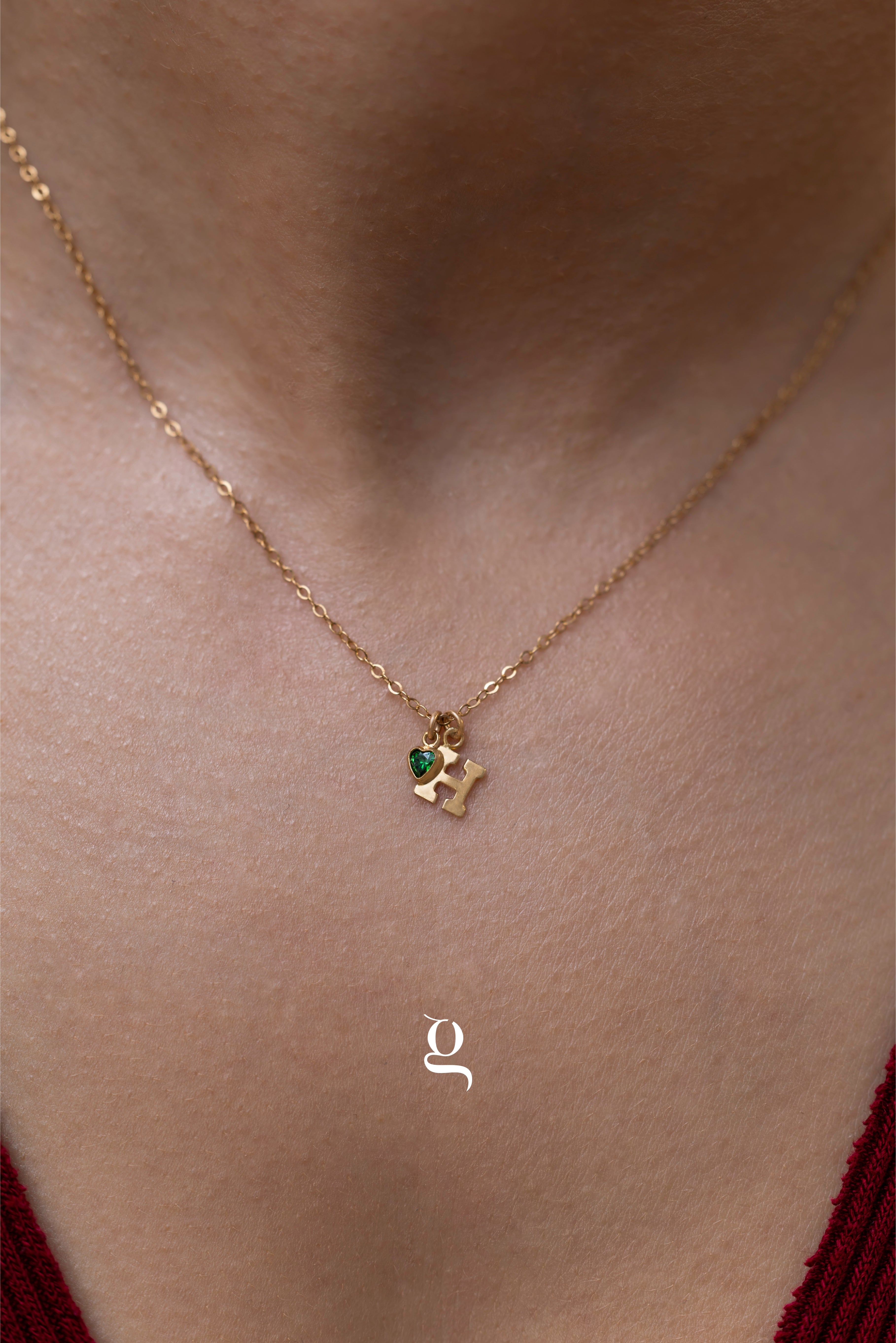 Heart & Initial Necklace