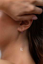 Purple Drop Earrings