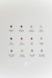 Heart Birthstone Anklet
