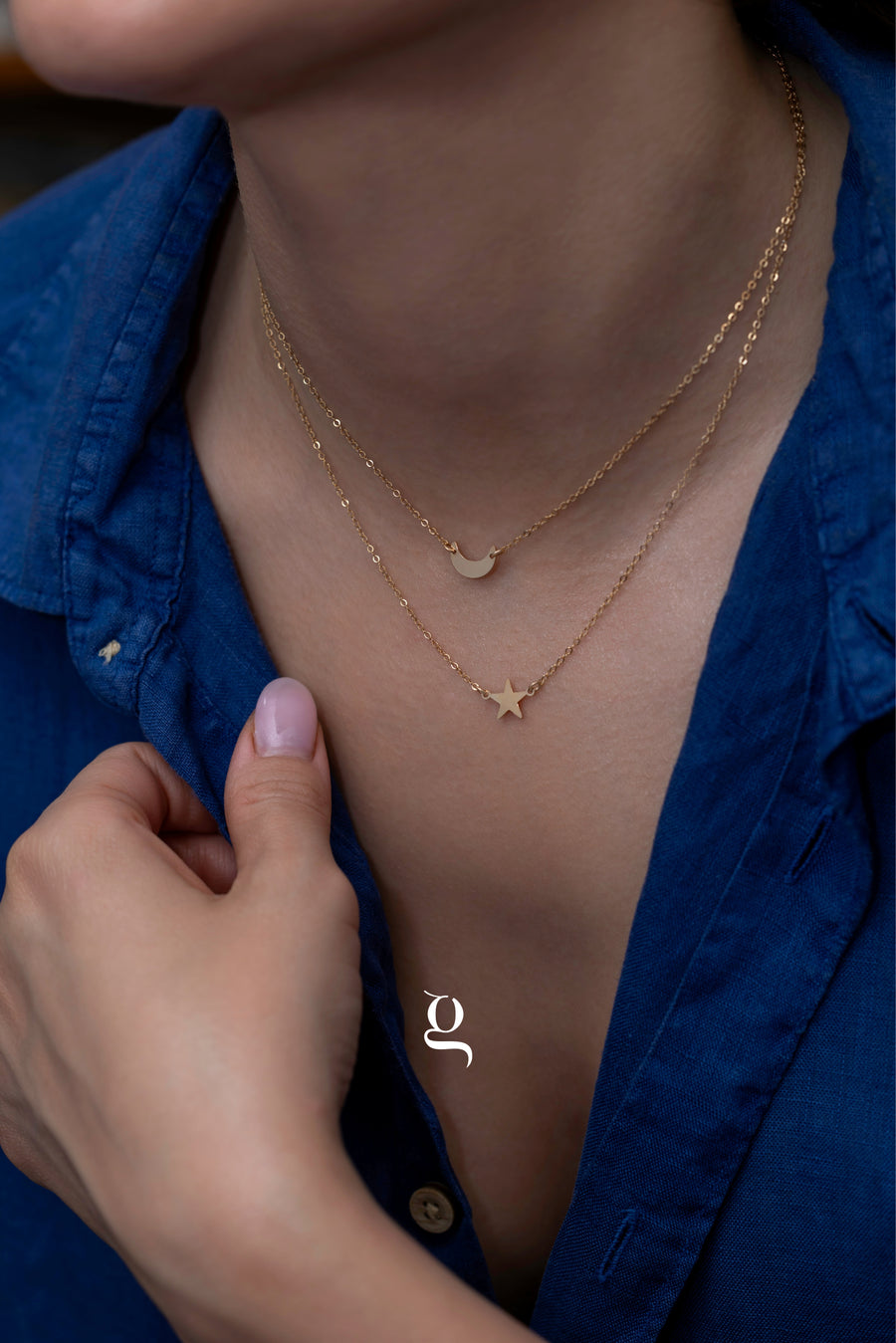 The Moon and Star Necklace