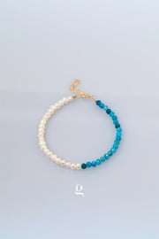 Natural Stones & Freshwater Pearls Beaded Bracelet