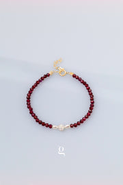 Natural Stones & Freshwater Pearls Beaded Bracelet