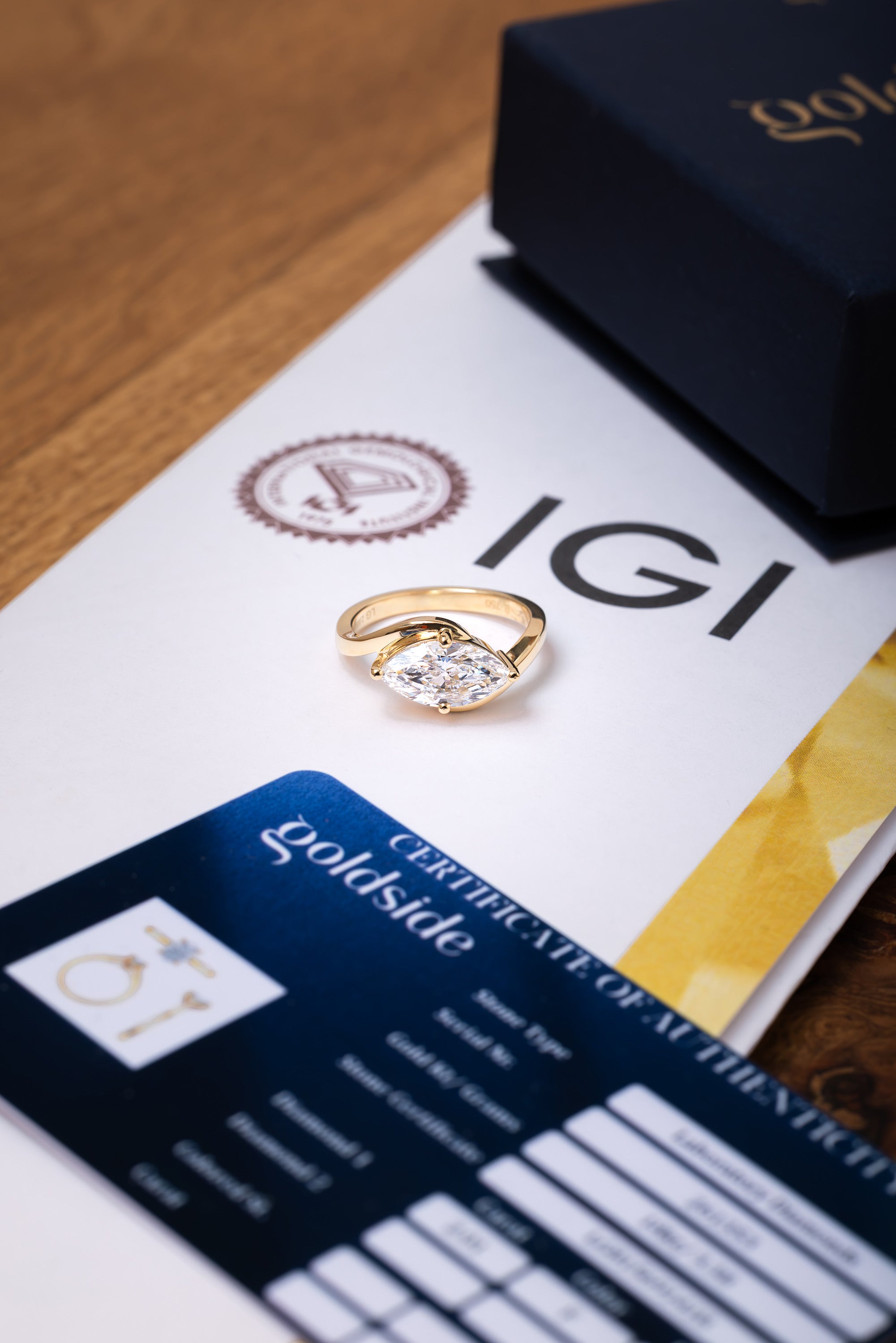 Marquise Wave Diamond Ring