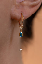 Marquise Birthstone Hoops