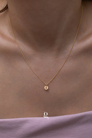 Tiny Initial Drop Necklace