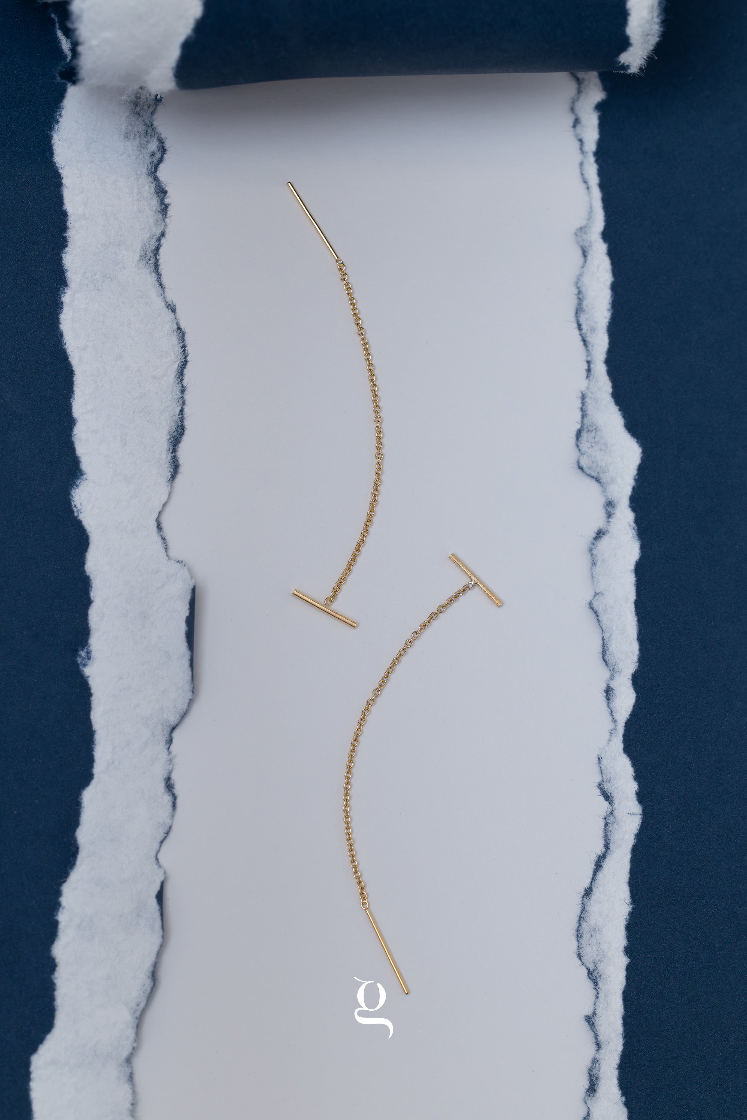 Minimalist Gold Threader Bar Earrings