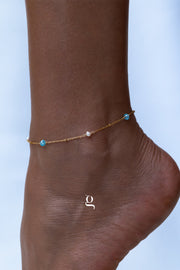 Ocean Charm Gold Anklet