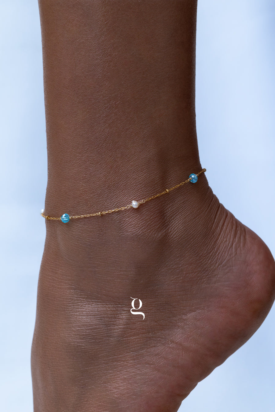 Ocean Charm Gold Anklet