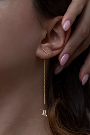 Minimalist Gold Threader Bar Earrings