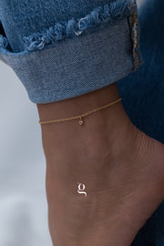 Heart Birthstone Anklet