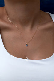 Baguette Birthstone Necklace