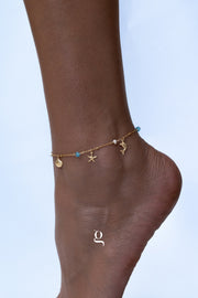 Ocean Charm Gold Anklet