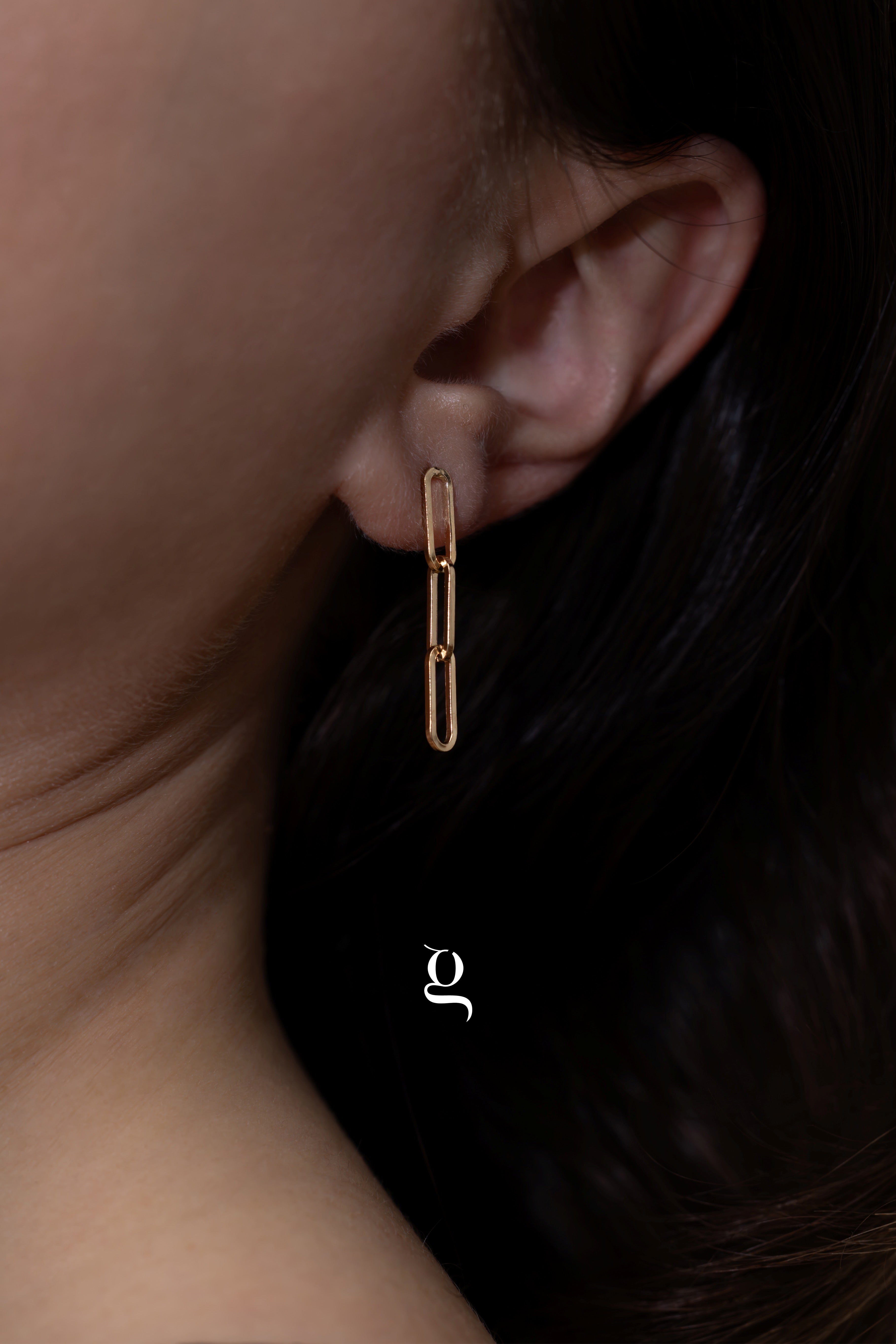 Paperclip Chain Earrings