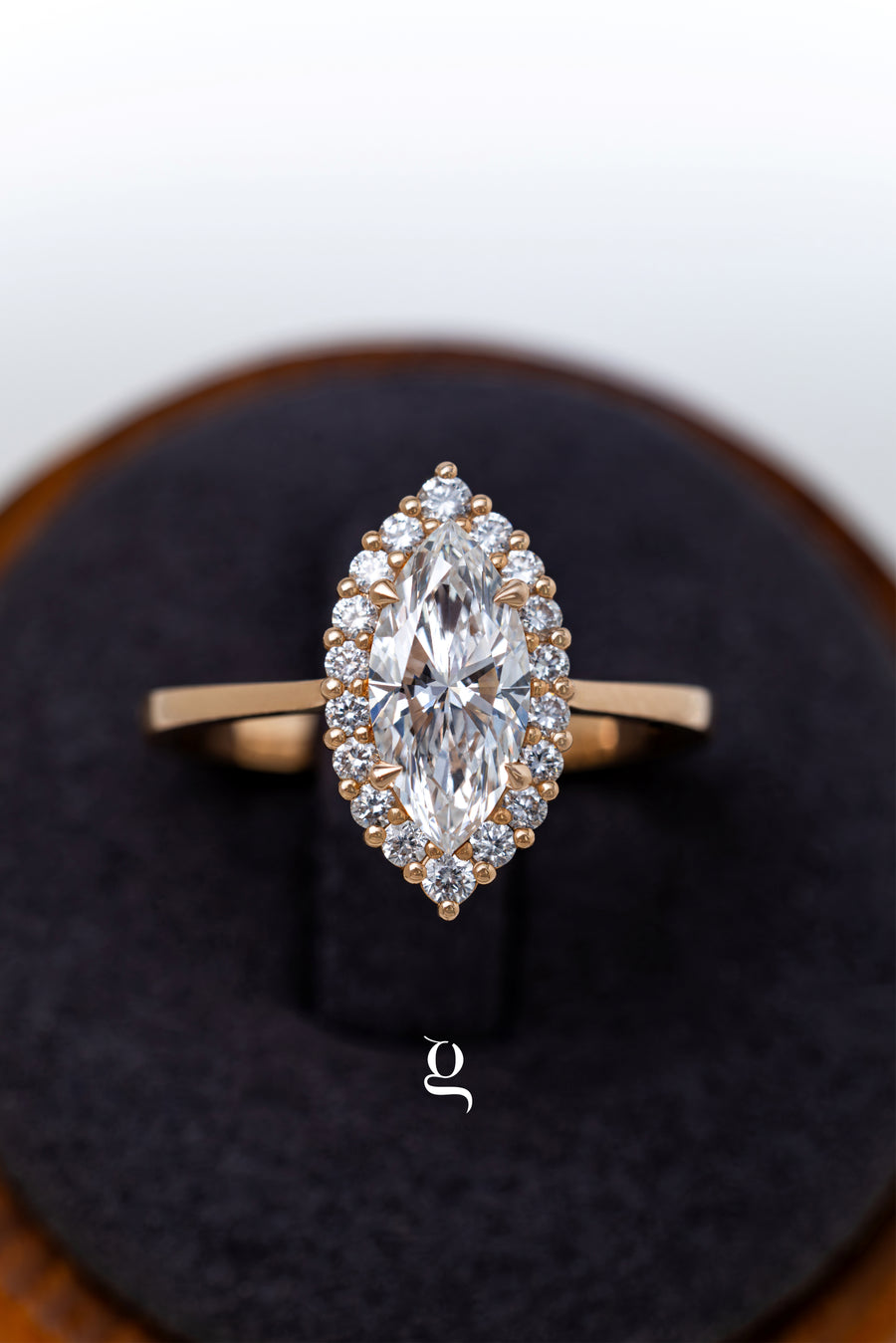 Marquise Halo Ring