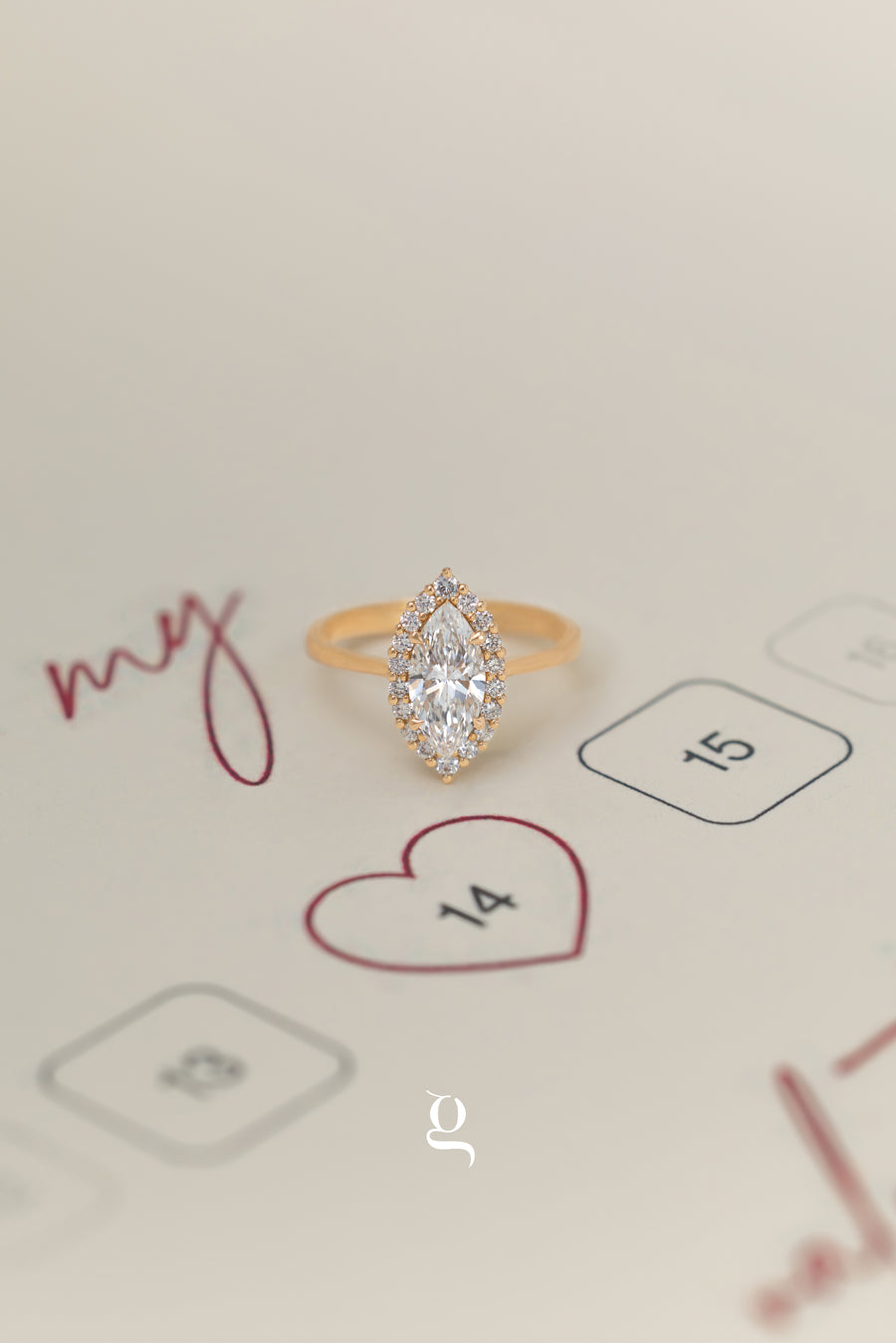 Marquise Halo Ring