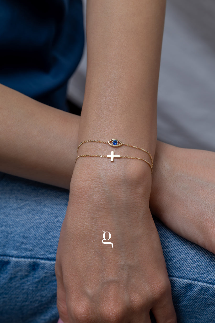 Mini Gold Cross Bracelet